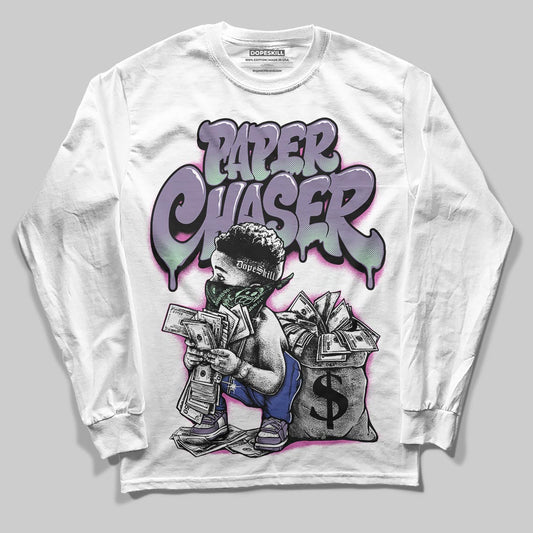 Jordan 1 Retro Low OG Zion Williamson Voodoo Alternate DopeSkill Long Sleeve T-Shirt Paper Chaser Boy Graphic Streetwear - White