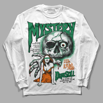 Green Sneakers DopeSkill Long Sleeve T-Shirt Mystery Ghostly Grasp Graphic Streetwear - White 