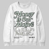 Jordan 1 Retro Low OG Year of the Snake (2025) DopeSkill Sweatshirt Money Is Our Motive Typo Graphic Streetwear - White