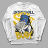 Dunk Low Vintage “Michigan” DopeSkill Long Sleeve T-Shirt Stay It Busy Graphic Streetwear - White