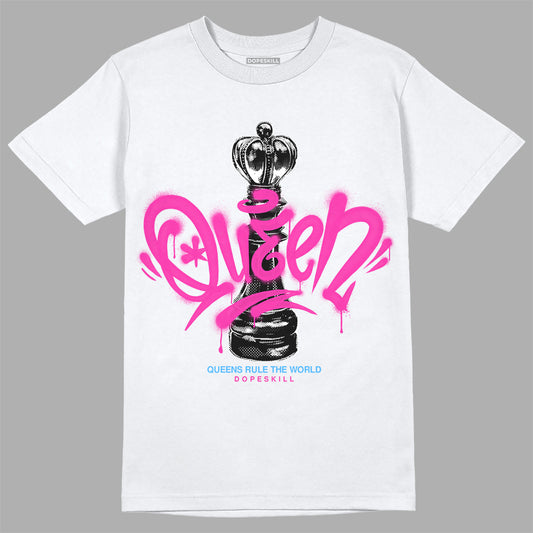 Pink Sneakers DopeSkill T-Shirt Queen Chess Graphic Streetwear - White
