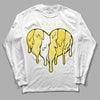 Wmns Air Jordan 11 Low 'Yellow Snakeskin' DopeSkill Long Sleeve T-Shirt Slime Drip Heart Graphic Streetwear - White