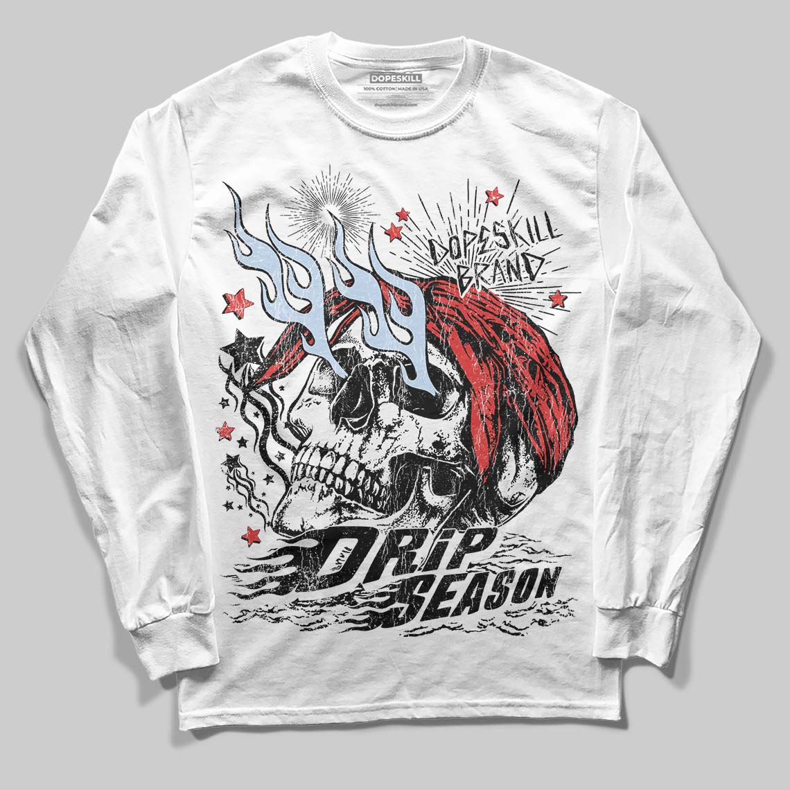 Jordan 6 “Reverse Infrared” DopeSkill Long Sleeve T-Shirt Drip Season Graphic Streetwear - WHite 
