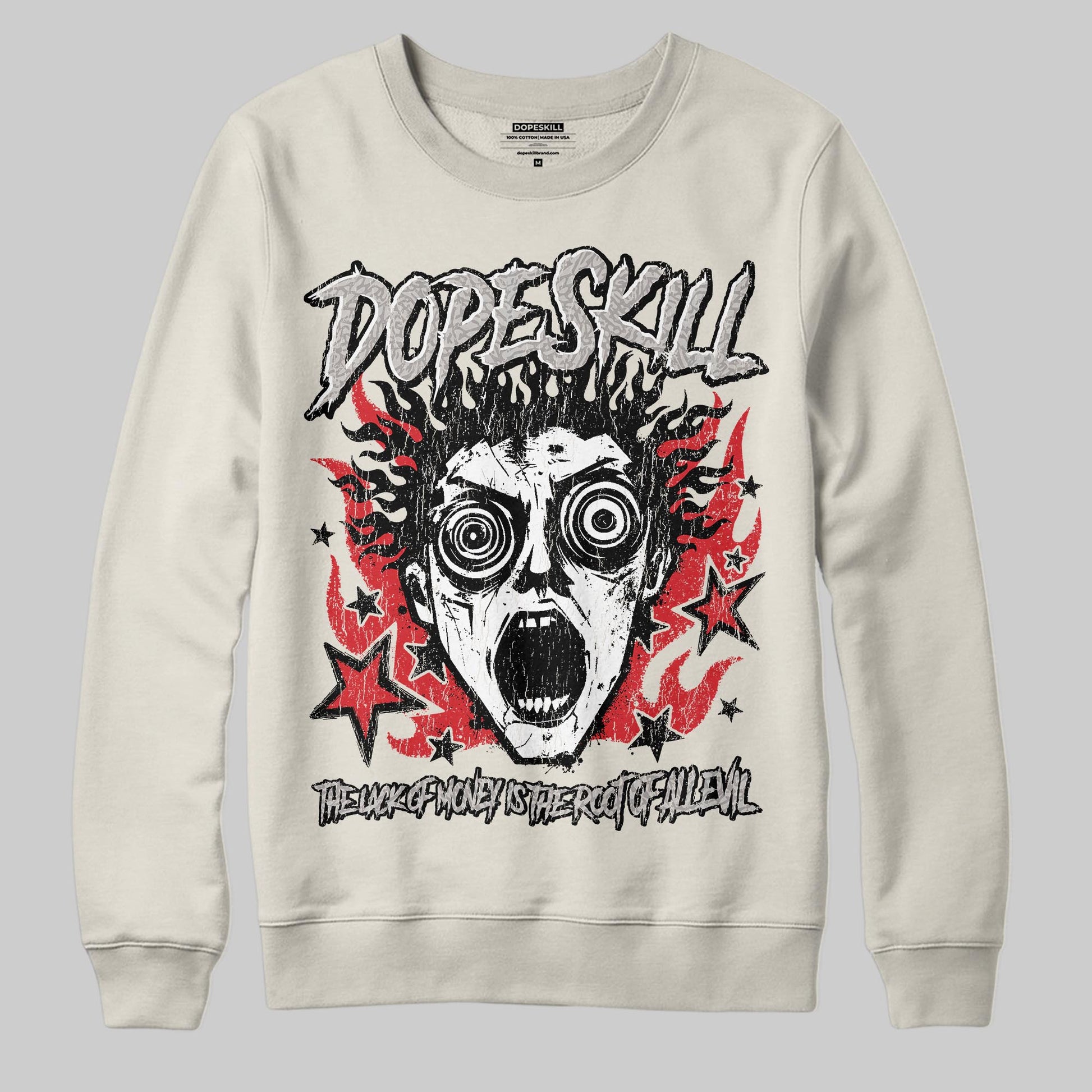 Jordan 1 Retro High OG “Sail” DopeSkill Sweatshirt Root of Evil Graphic Streetwear