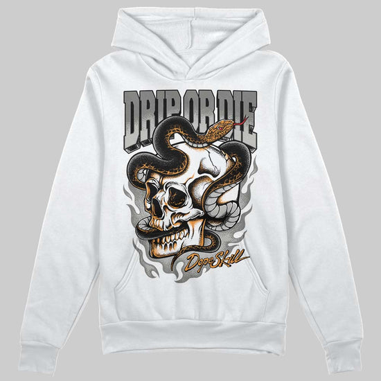 Grey Sneakers DopeSkill Hoodie Drip or Die Graphic Streetwear - White
