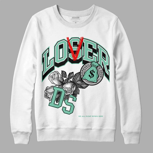 Jordan 3 "Green Glow" DopeSkill Sweatshirt Loser Lover Graphic Streetwear - White 