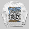 Nike Air Diamond Turf Must Be the Money DopeSkill Long Sleeve T-Shirt Distorted Realms Graphic Streetwear - White 