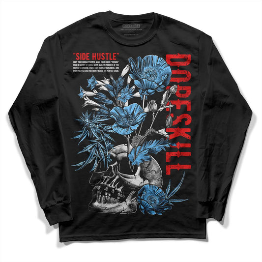 Travis Scott x Jordan 4 Retro 'Cactus Jack' DopeSkill Long Sleeve T-Shirt Side Hustle Graphic Streetwear - Black