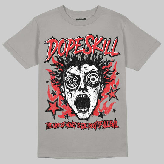 Grey Sneakers DopeSkill T-Shirt Root of Evil Graphic Streetwear - Gravel