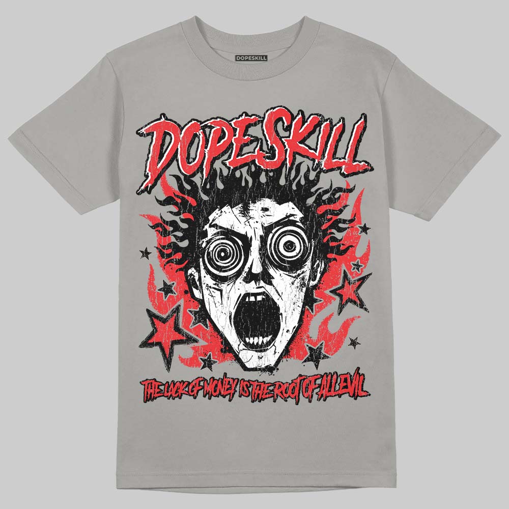 Grey Sneakers DopeSkill T-Shirt Root of Evil Graphic Streetwear - Gravel