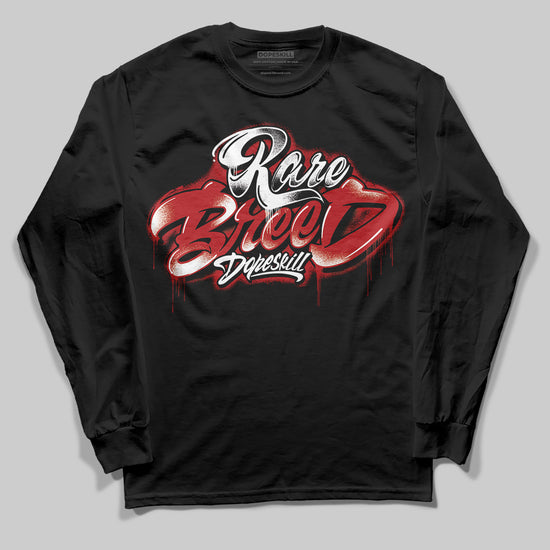 Jordan 1 Retro High OG Black Toe Reimagined DopeSkill Long Sleeve T-Shirt Rare Breed Type Graphic Streetwear - Black