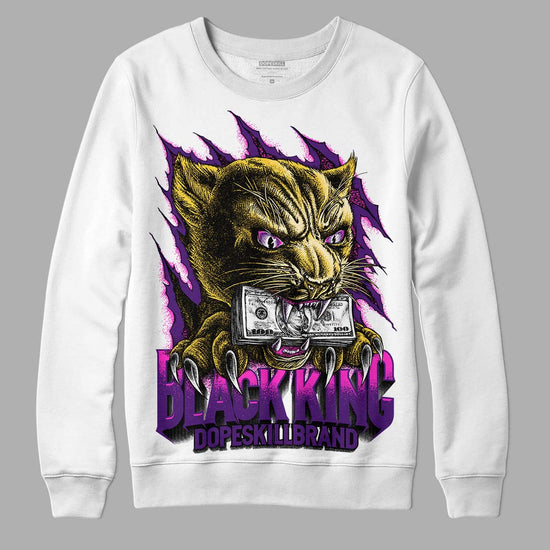 Jordan 12 “Field Purple” DopeSkill Sweatshirt Black King Graphic Streetwear - White