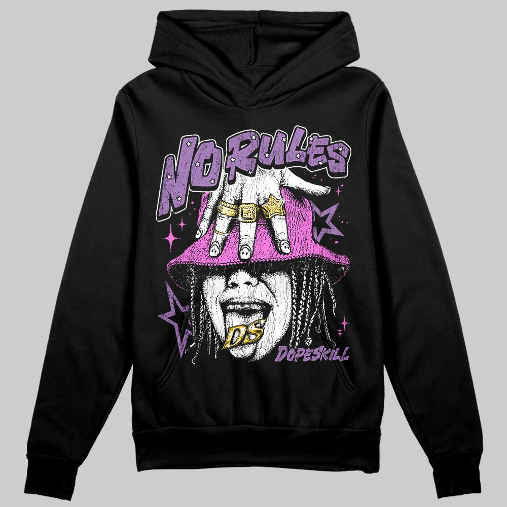 PURPLE Sneakers DopeSkill Hoodie No Rules Graphic Streetwear  black