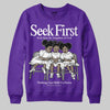 Jordan 12 “Field Purple” DopeSkill Sweatshirt New Seek First Graphic Streetwear - Purple
