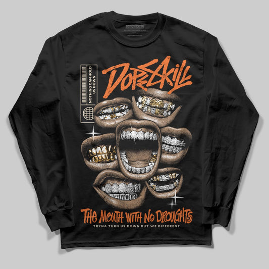 Jordan 3 “Starfish” DopeSkill Long Sleeve T-Shirt The Mouth With No Droughts Graphic Streetwear - Black