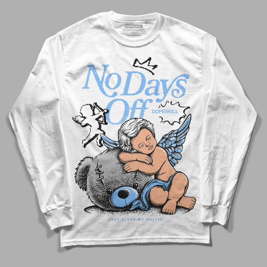 Jordan 9 Powder Blue DopeSkill Long Sleeve T-Shirt New No Days Off Graphic Streetwear - White 