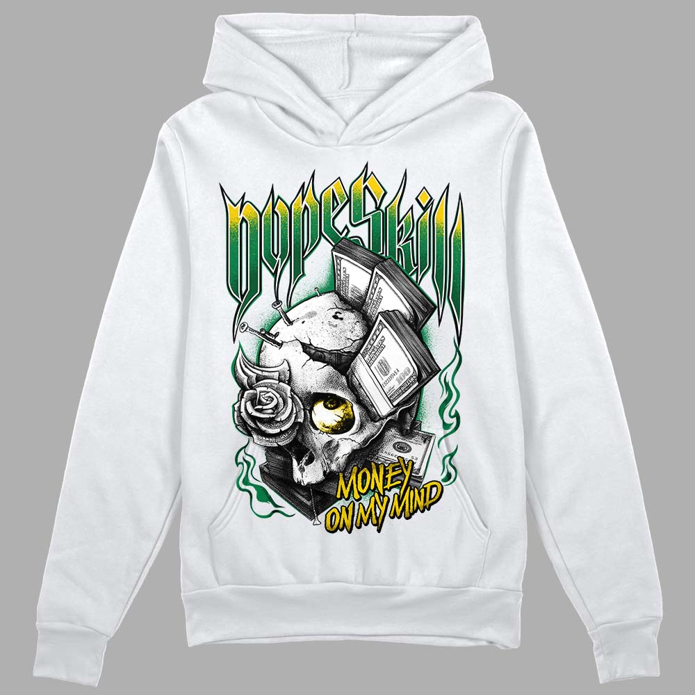 Green Sneakers DopeSkill Hoodie Sweatshirt Money On My Mind Graphic Streetwear - White 