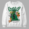 Green Sneakers DopeSkill Sweatshirt Money Bag Coming Up Graphic Streetwear - White 