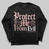 Jordan 40 “Dusty Rose” DopeSkill Long Sleeve T-Shirt Protect Me From Evil Graphic Streetwear - Black