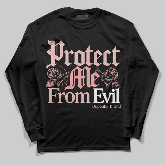 Jordan 40 “Dusty Rose” DopeSkill Long Sleeve T-Shirt Protect Me From Evil Graphic Streetwear - Black