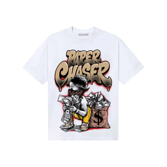 TAN Sneakers DopeSkill T-Shirt Paper Chaser Boy Graphic Streetwear - White