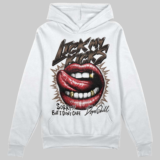 Jordan 9 'Olive' DopeSkill Hoodie Sweatshirt Lick My Kicks Graphic Streetwear - White