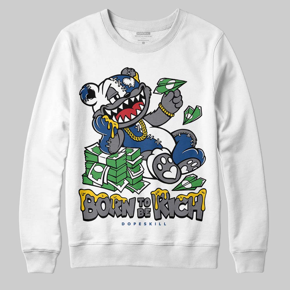 Jordan 9 Retro 'Flint Grey' 2026 DopeSkill Sweatshirt Born To Be Rich Graphic Streetwear - White