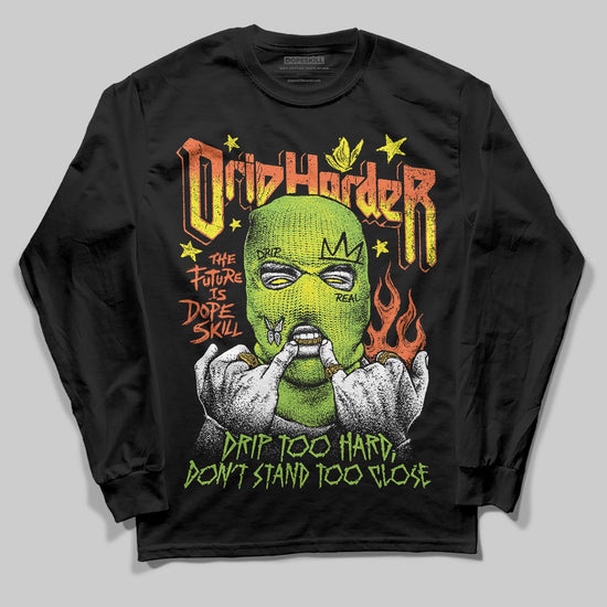 Neon Green Sneakers DopeSkill Long Sleeve T-Shirt Drip Harder Graphic Streetwear - Black