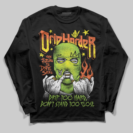 Neon Green Sneakers DopeSkill Long Sleeve T-Shirt Drip Harder Graphic Streetwear - Black