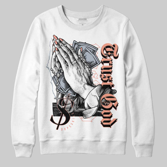 DJ Khaled x Jordan 5 Retro ‘Crimson Bliss’ DopeSkill Sweatshirt Trust God Graphic Streetwear - White 