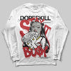 Jordan 8 Retro Bugs Bunny (2025) DopeSkill Long Sleeve T-Shirt Stay It Busy Graphic Streetwear - White 