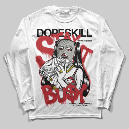 Jordan 8 Retro Bugs Bunny (2025) DopeSkill Long Sleeve T-Shirt Stay It Busy Graphic Streetwear - White 