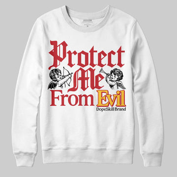 Jordan 14 Retro Ferrari (2025) DopeSkill Sweatshirt Protect Me From Evil Graphic Streetwear - White