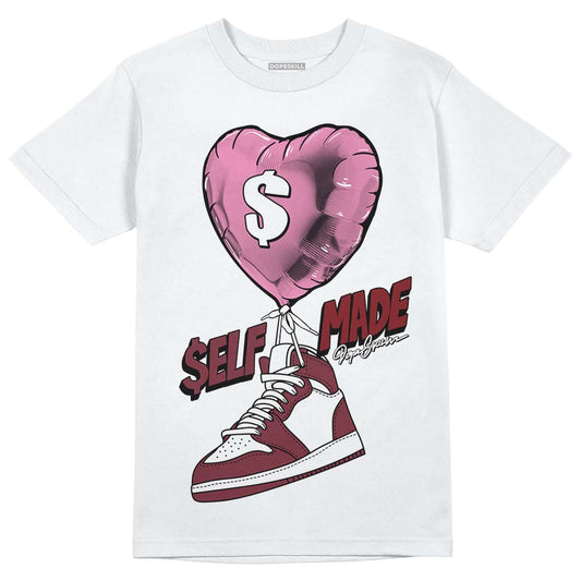 Jordan 1 Retro High OG “Team Red” DopeSkill T-Shirt Self Made Graphic Streetwear - White