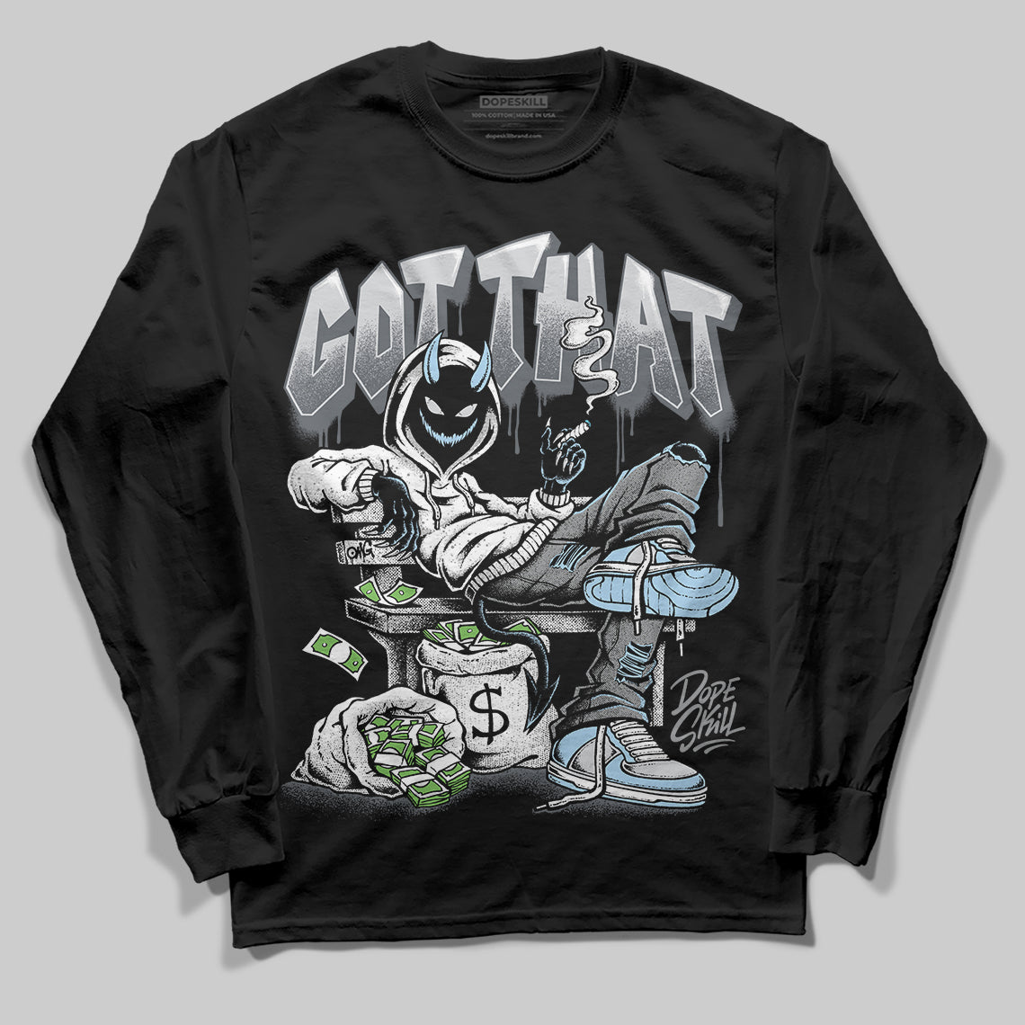 Jordan 5 Retro Wolf Grey (2026) DopeSkill Long Sleeve T-Shirt Got That Graphic Streetwear - Black