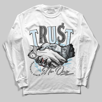 Vans Knu Stack Vintage Satin Dream Blue DopeSkill Long Sleeve T-Shirt Trust No One Graphic Streetwear - WHite