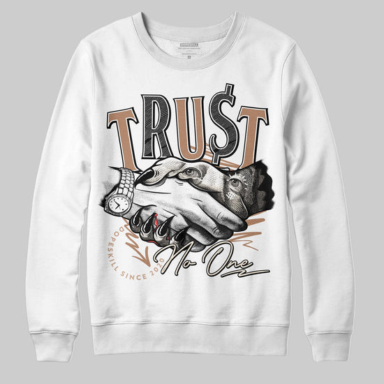 Jordan 4 Retro Cozy Girl DopeSkill Sweatshirt Trust No One Graphic Streetwear - White