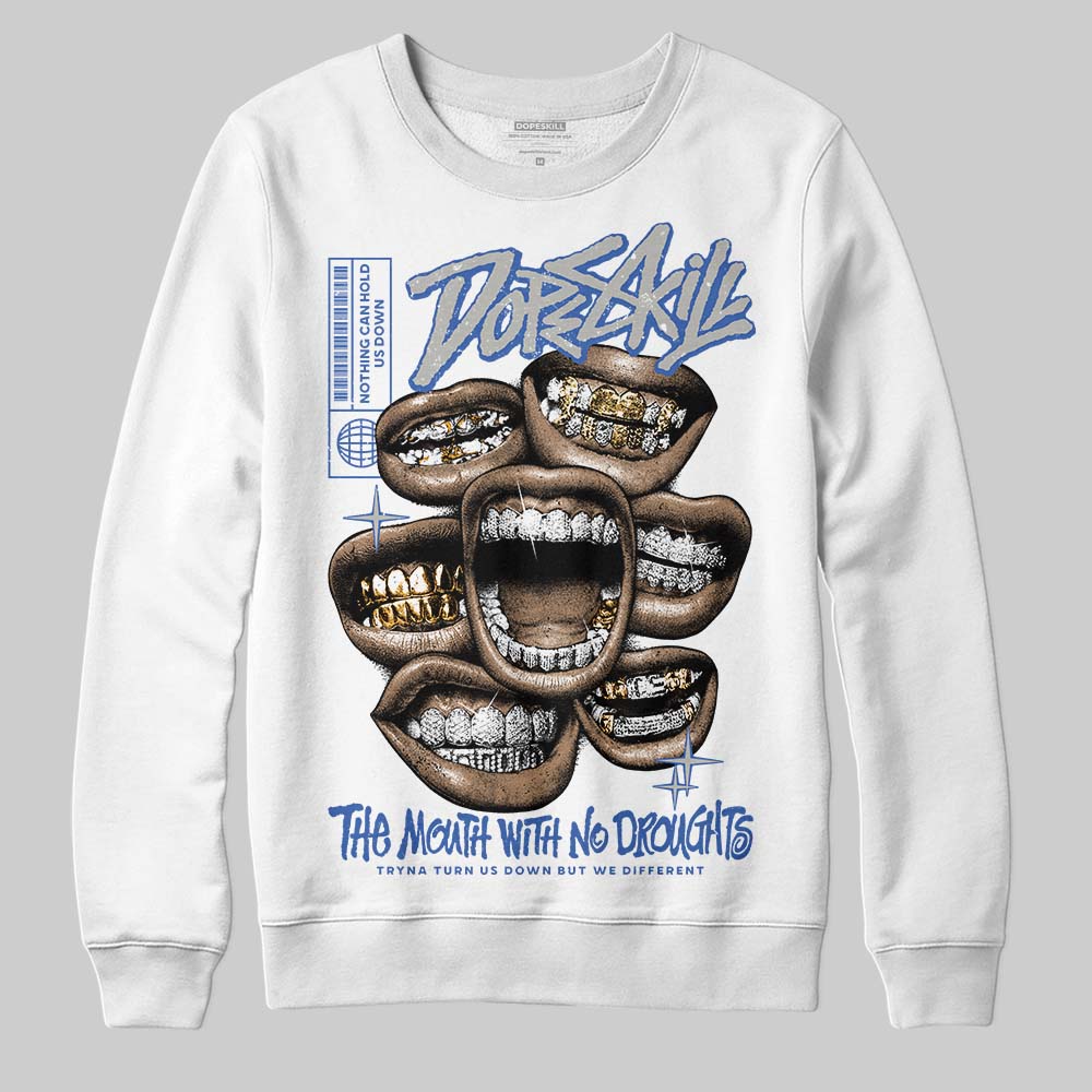 Jordan 3 “Lucky Shorts” DopeSkill Sweatshirt The Mouth With No Droughts Graphic Streetwear - White