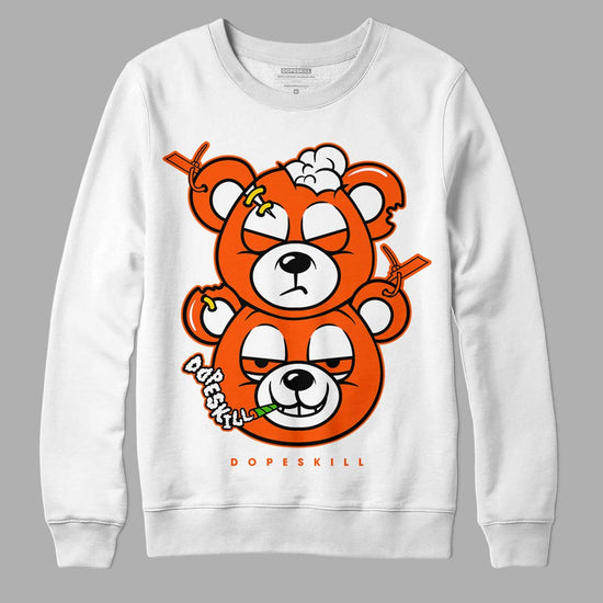 MSCHF Super Normal 2 Orange Milk DopeSkill Sweatshirt New Double Bear Graphic Streetwear - White