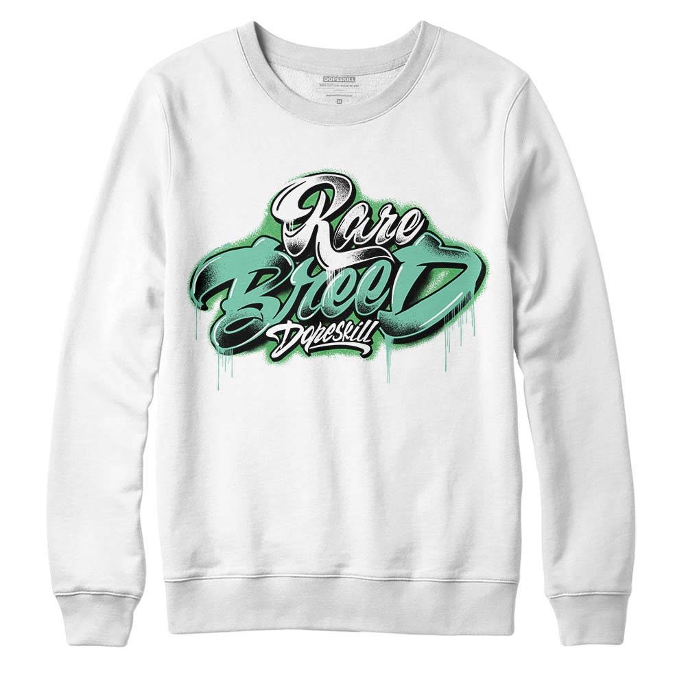 Jordan 1 High OG Green Glow DopeSkill Sweatshirt Rare Breed Type Graphic Streetwear - White 