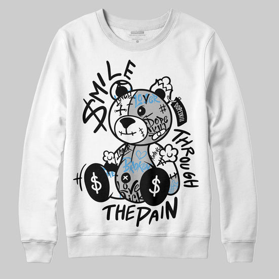 Jordan 10 OG “Steel” DopeSkill Sweatshirt Smile Through The Pain Graphic Streetwear - White