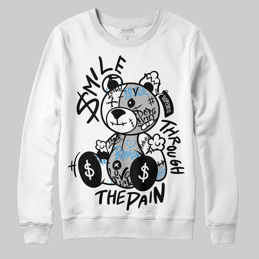 Jordan 10 OG “Steel” DopeSkill Sweatshirt Smile Through The Pain Graphic Streetwear - White