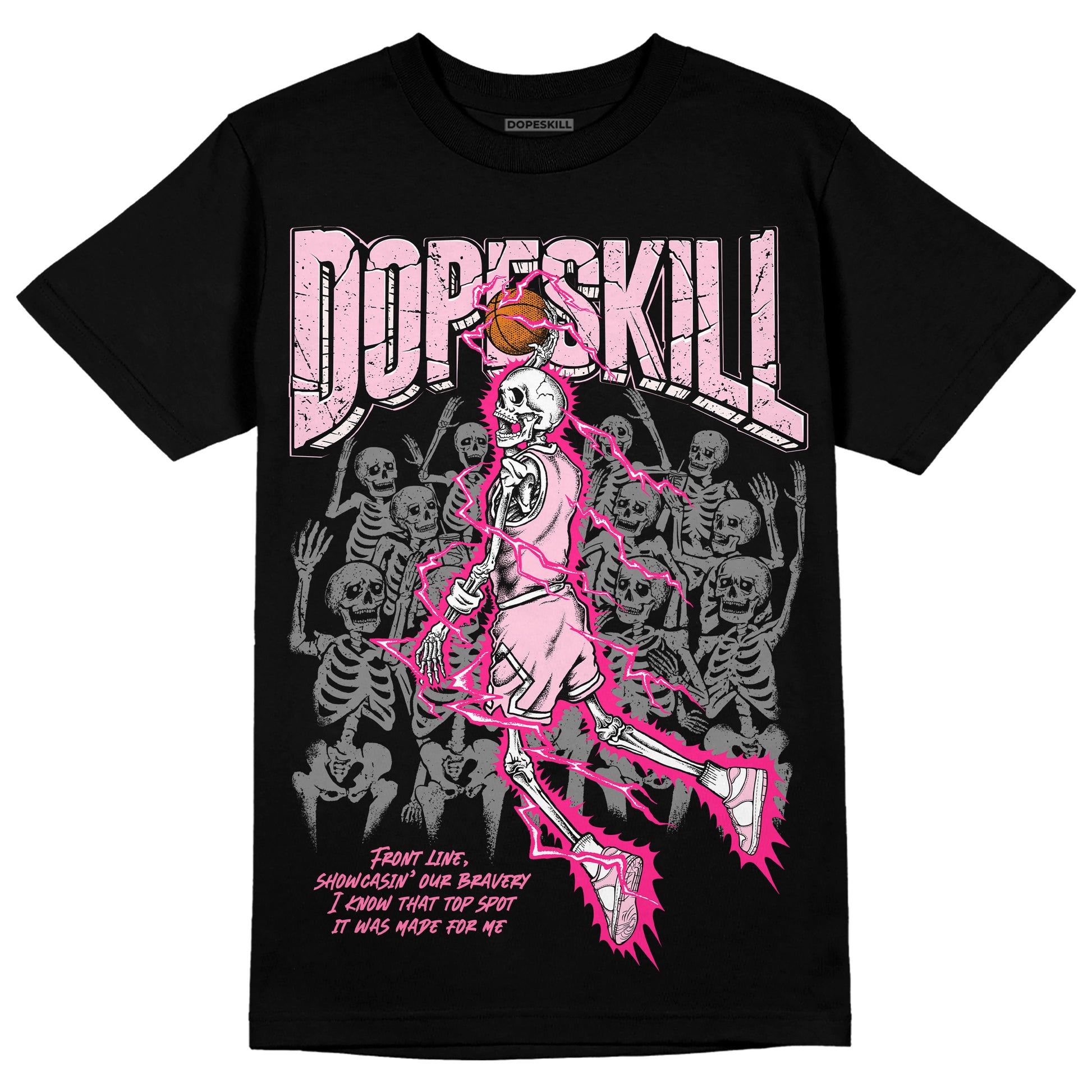 Dunk Low LX Pink Foam DopeSkill T-Shirt Thunder Dunk Graphic Streetwear - Black 