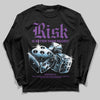 PURPLE Sneakers DopeSkill Long Sleeve T-Shirt Risk Is Better Than Regret Graphic Streetwear - black
