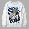 Jordan 3 "Midnight Navy" DopeSkill Sweatshirt Stay It Busy Graphic Streetwear - White 