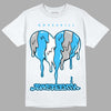 Jordan 2 Low "University Blue" DopeSkill T-Shirt Juneteenth Heart Graphic Streetwear - White