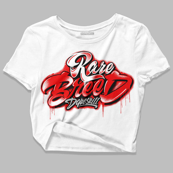 Jordan 12 “Cherry” DopeSkill Women's Crop Top Rare Breed Type Graphic Streetwear - White 