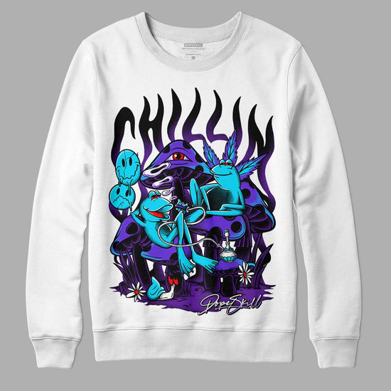 Jordan 6 "Aqua" DopeSkill Sweatshirt Chillin Graphic Streetwear - White