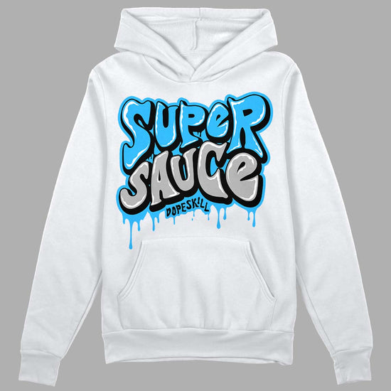 Jordan 2 Low "University Blue" DopeSkill Hoodie Sweatshirt Super Sauce Graphic Streetwear - White 