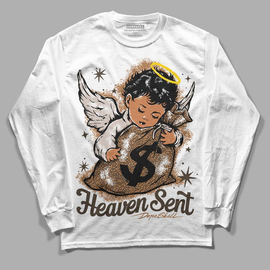 Jordan 3 Retro Palomino DopeSkill Long Sleeve T-Shirt Heaven Sent Graphic Streetwear - White